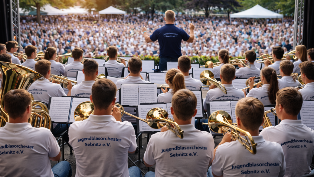 Jugendblasorchester Sebnitz bei einem Auftritt mit moderner Blasmusik