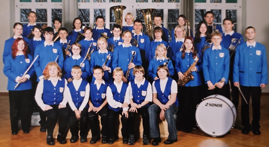 Jugendblasorchester Sebnitz Gruppenfoto – jugendliches Orchester aus Sachsen